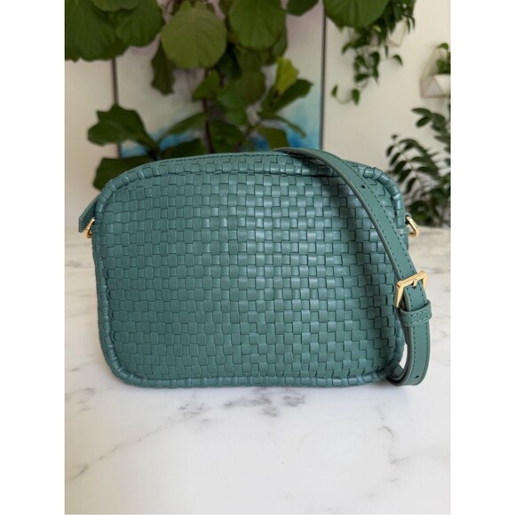 Quince Handbags - Quince Italian Leather Handwoven Crossbody Bag Emerald Green